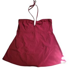 Shape Fx Swim Red Halter One Piece Swimdress 22W